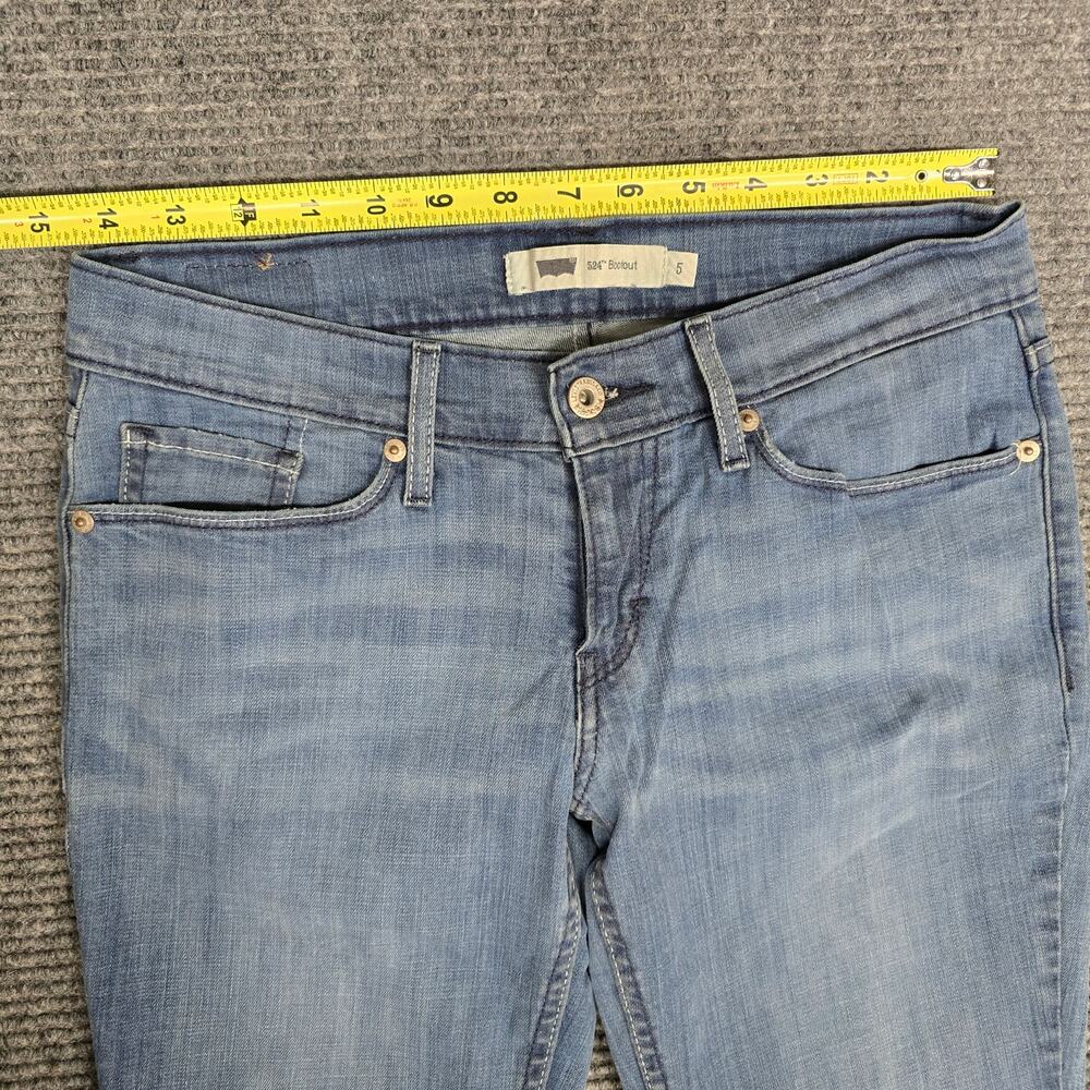 Levi's 524 Low Rise Bootcut Jeans Womens 27x32 Medium Wash Stretch - Picture 7 of 9